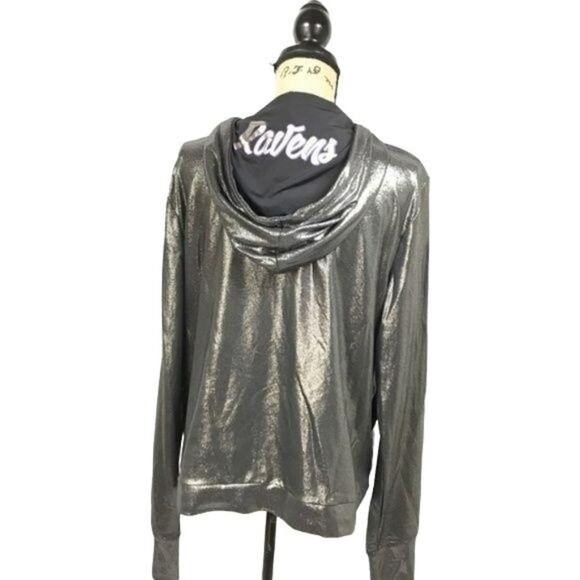 NFL Ravens Baltimore Metallic Couture Full Zip Womens XXL - Picture 7 of 7